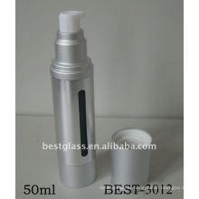 Garrafa de loção de bomba airless prata 50ml